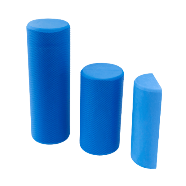 Foam Exercise Rollers 90cm & 30cm, Round & Half Round